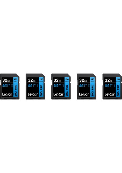 5'li Paket 32GB 800X Pro 150MB/S Sdhc Sd Hafıza Kartı 24FİLM