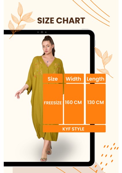 Hardal Rengi V Yaka Önü Nota Nakışlı Cepli Oversize Uzun Gömlek Elbise indirimleri
