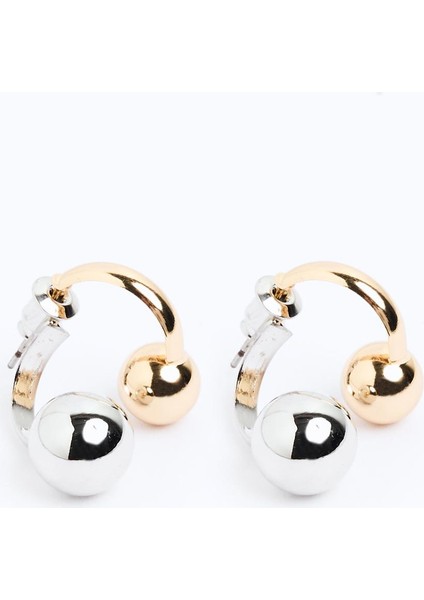 Karışık Ikili Metal Top Figürlü Parlak Küpe fiyatları