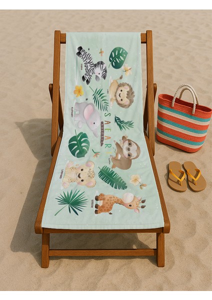 Çocuk Plaj Havlusu, 80 x 150 cm Baskılı Havlu, Deniz Havlusu, Şezlong Havlusu fiyatları