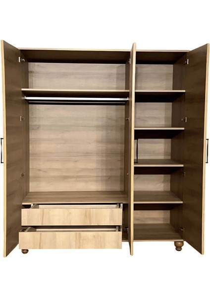 Gülsün Mdf 3 Kapaklı Çekmeceli Genç Odası Dolabı