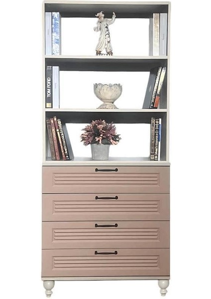 Masal Mdf Çekmeceli Şifonyer ve Kitaplık Set