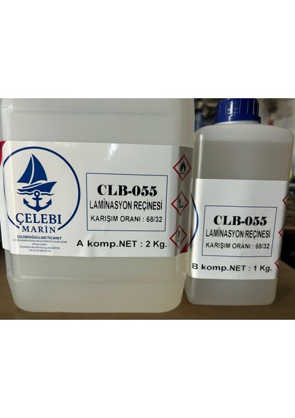 Çelebi Marin Epoksi Elyaf Yapıştırma Laminasyon Reçinesi 3 Kg Takım