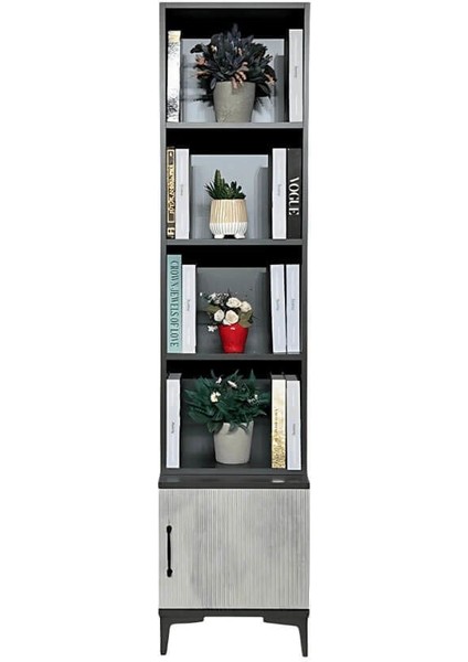 Poyraz Mdf Komodin ve Kitaplık Set