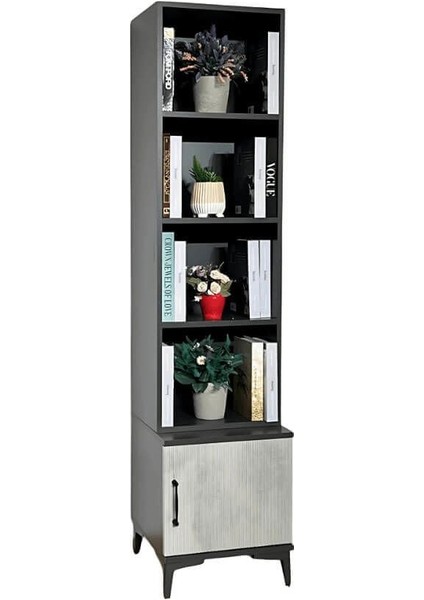 Poyraz Mdf Komodin ve Kitaplık Set
