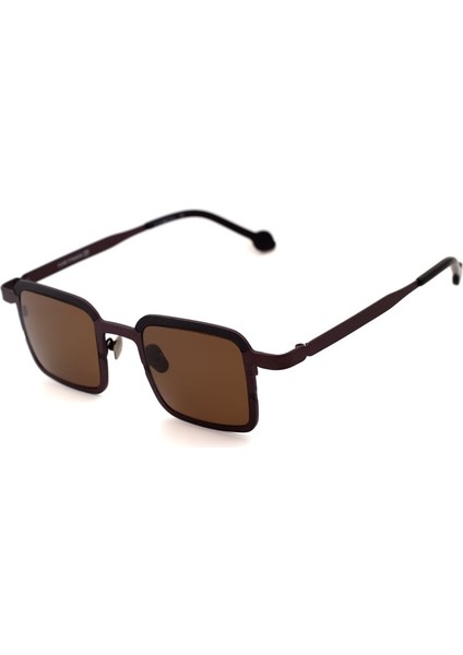 7746 Col.2 Kahverengi Kare Unisex Güneş Gözlüğü 46-23