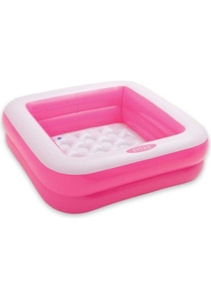 Intex Mini Kare Şişme Havuz 85x85x23 cm, Pompa Dahil, Pembe fiyatları