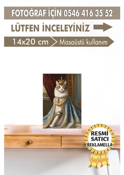 No:52 Kişiye Özel Tasarım Evcil Hayvan Tablosu Patili Hediyelik Kraliyet Kıyafetli Portresi