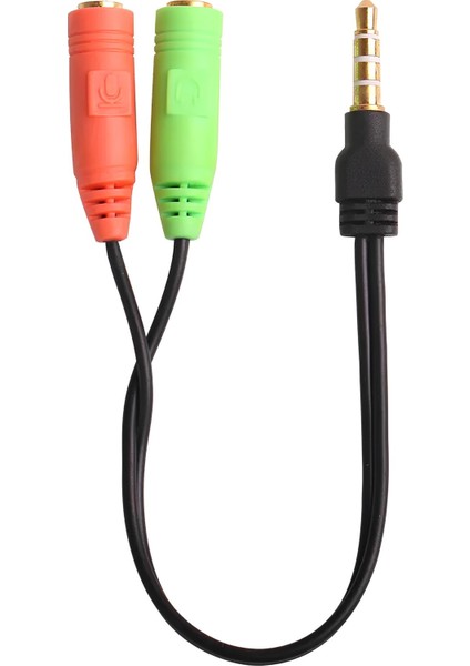 Kulaklık Mikrofon Birleştirici Kablo Aparat 3.5mm Erkek 2x3.5mm Dişi Kulaklık Mic Audio Y Splitter