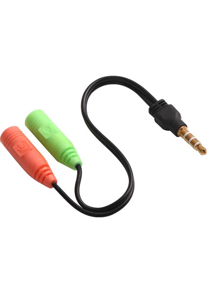 Kulaklık Mikrofon Birleştirici Kablo Aparat 3.5mm Erkek 2x3.5mm Dişi Kulaklık Mic Audio Y Splitter