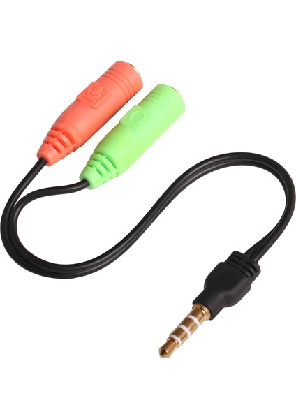 Kulaklık Mikrofon Birleştirici Kablo Aparat 3.5mm Erkek 2x3.5mm Dişi Kulaklık Mic Audio Y Splitter