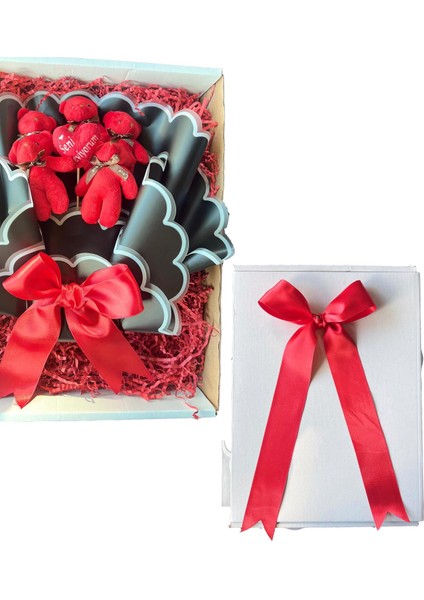 Premium Yumoş Kırmızı Peluş Ayıcık Buketi, Sevgiliye, Doğum Gününe Hediye fiyatları