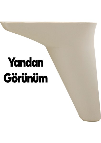 Mobilya Kanepe Koltuk Tv Ünitesi Yükseltici Destek Ayağı Ayakları 12 cm Krem 20'li Set