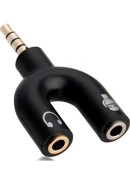 4456 Kulaklık Mikrofon Ayırıcı Çoklayıcı 3.5mm Splitter Switch Stereo Dönüştürücü