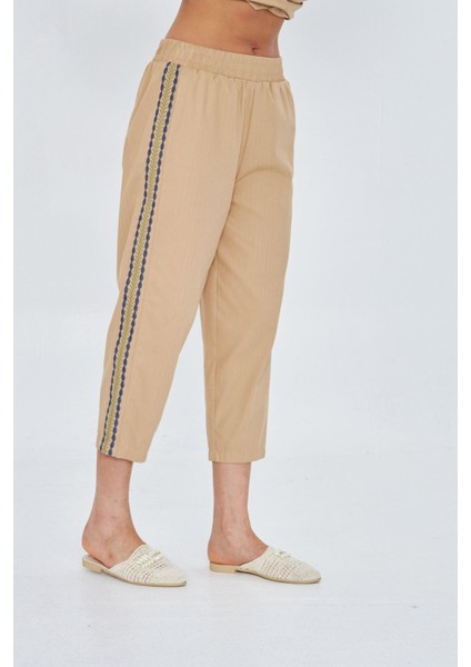 Yanları Nakışlı Gabardin Pantolon fırsatları