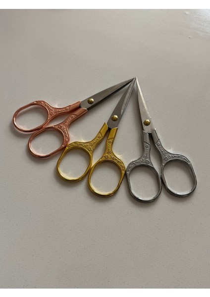 11 cm Çiçek Desenli Kabartmalı Bronz Nişan & Nakış Makası | Dekoratif ve Keskin Uçlu fiyatları