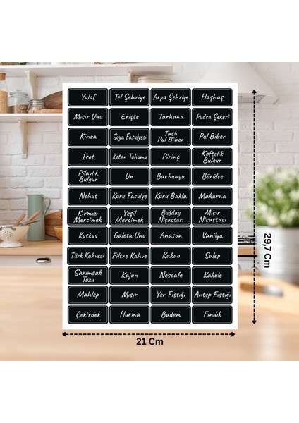 384 Adet Siyah Beyaz Yazılı Kavanoz Etiketi 5x2,2 cm Baharat Bakliyat Çay Kahve Sticker Etiket fiyatları
