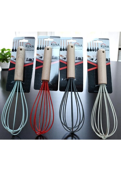 Bambu Saplı Silikon Uçlu Çırpıcı Kırmızı fiyatları