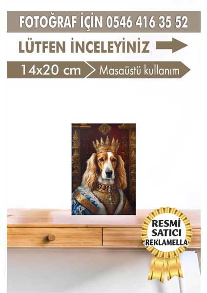 No:54 Kişiye Özel Tasarım Evcil Hayvan Tablosu Patili Hediyelik Kraliyet Kıyafetli Portresi