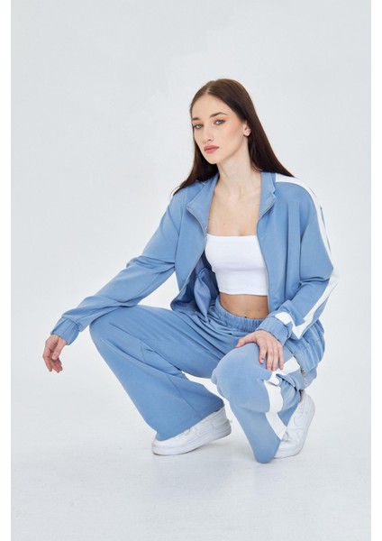 Şeritli Fermuarlı Scuba Modal Sweatshirt fırsatları