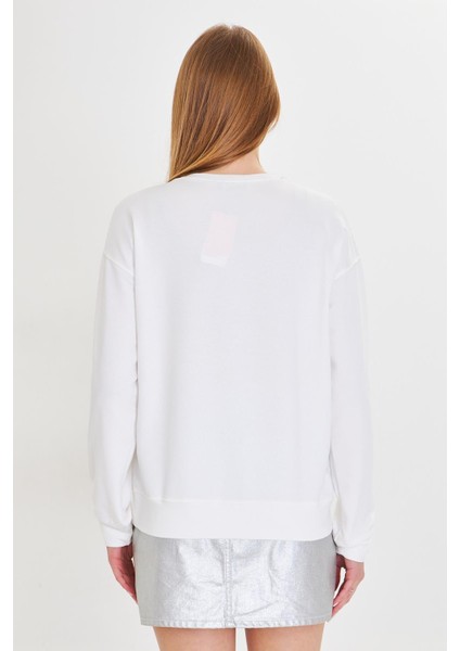 Kalpli Taş Baskılı Sweatshirt modelleri