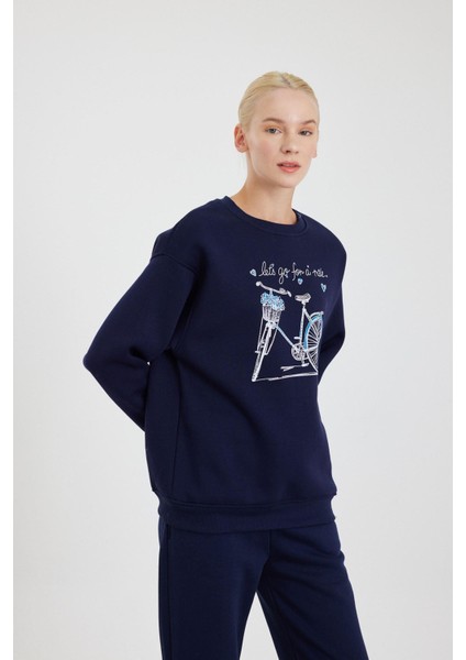 Bisiklet Baskılı Sweatshirt fiyatları