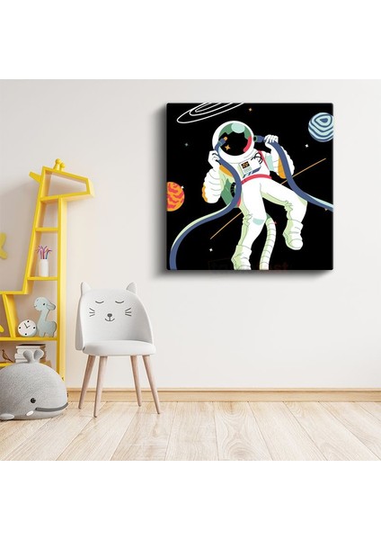 Uzay Kaşifi - Yıldızlar Arasında Astronot Kanvas Tablo