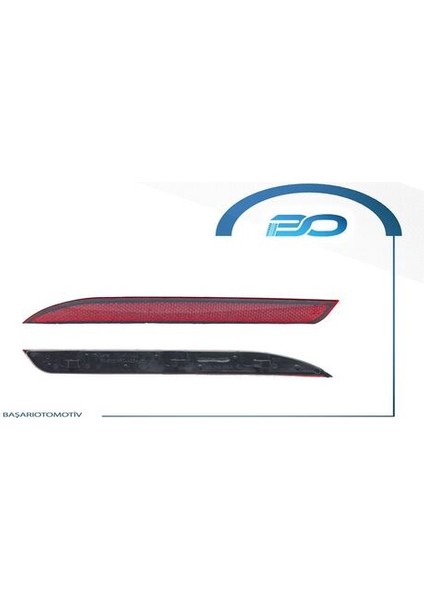 Wısco 3C8945106D Tampon Reflektoru Arka Sağ Vw Passat cc 13 -