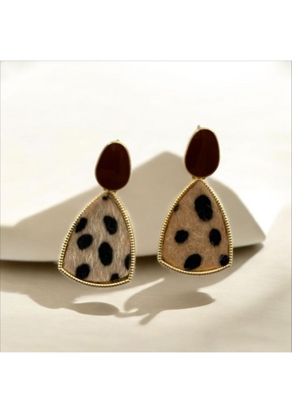 Leopar Desen Küpe