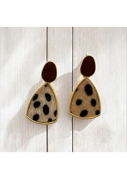 Leopar Desen Küpe
