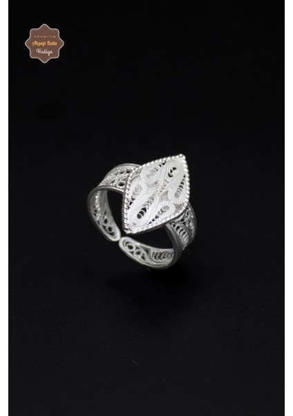 Mekik Model El Işçiliği 925 Ayar Gümüş Telkari Kadın Yüzük 201023975