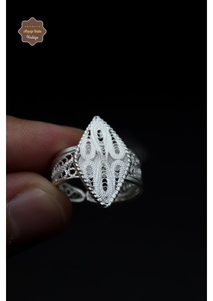 Mekik Model El Işçiliği 925 Ayar Gümüş Telkari Kadın Yüzük 201023975 modelleri