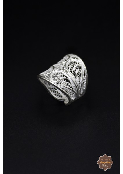 Şık Yöresel Model El Işçiliği 925 Ayar Gümüş Telkari Kadın Yüzük 201023977