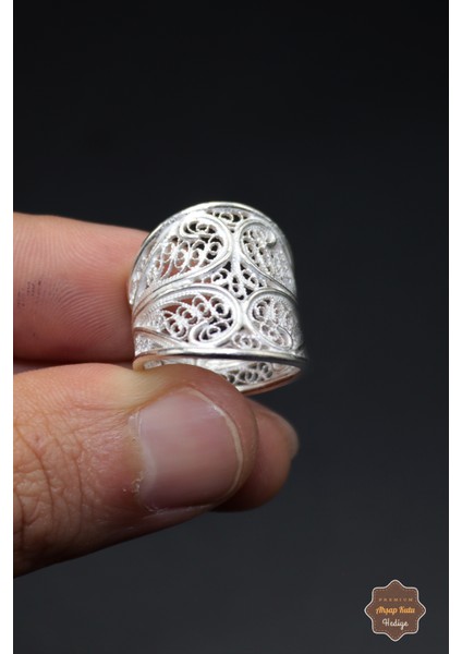 Şık Yöresel Model El Işçiliği 925 Ayar Gümüş Telkari Kadın Yüzük 201023977 fiyatları