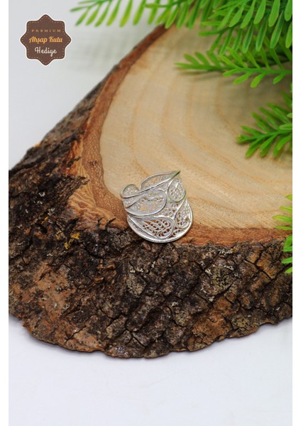 Şık Yöresel Model El Işçiliği 925 Ayar Gümüş Telkari Kadın Yüzük 201023977 modelleri