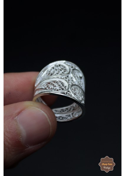 Şık Yöresel Model El Işçiliği 925 Ayar Gümüş Telkari Kadın Yüzük 201023977 fırsatları