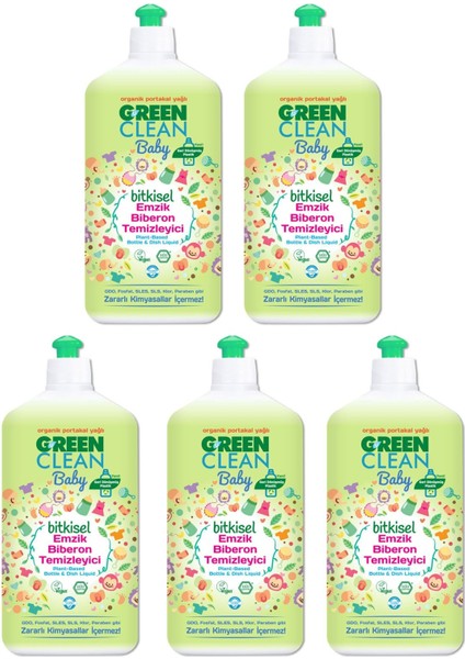 Baby Portakal Yağlı Bitkisel Emzik Biberon Temizleyici 500 ml 5'li