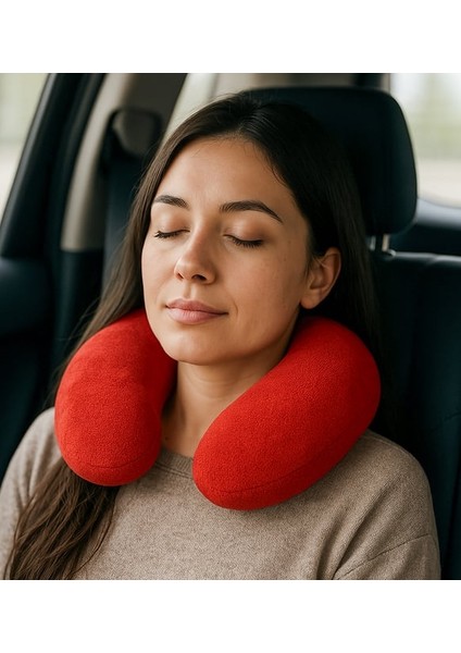 Legosh Peluş U Tipi Boyun Yastığı Yumuşak ve Ergonomik Seyahat Konforu
