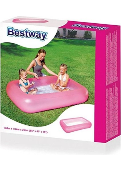 Bestway Pembe Şişme Havuz, Pompa Dahil, 165x104x25 cm, Eğlence ve Serinlik İçin Idealdir fiyatları