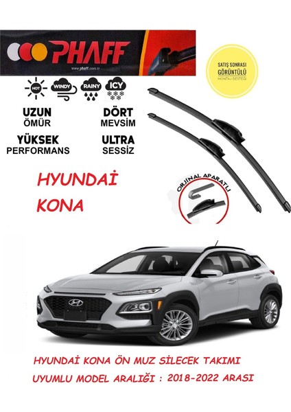 Hyundai Kona Muz Silecek 2019 Model Araca Özel Aparat
