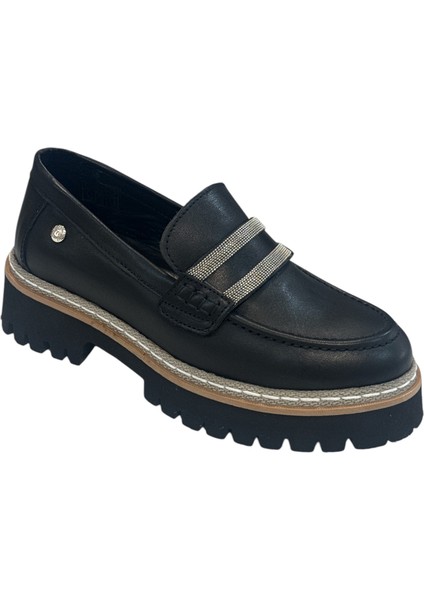 D25YA-3705 Kadın Casual Deri Loafer Ayakkabı