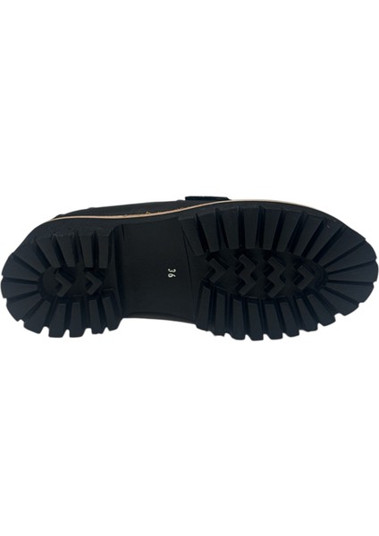 D25YA-3705 Kadın Casual Deri Loafer Ayakkabı