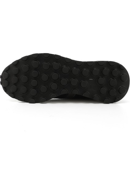 Erkek Siyah Bağcıklı Hakiki Deri Sneaker