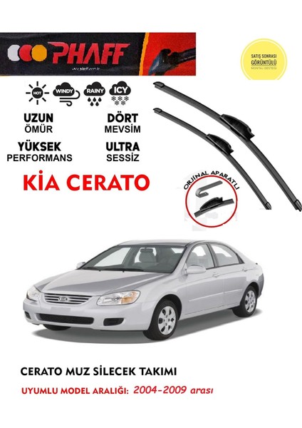 Kia Cerato Muz Silecek Seti 2006 Model Araca Özel Aparat