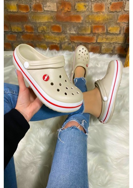 akınal Bella Bej Unisex Sabo Hastane Terliği