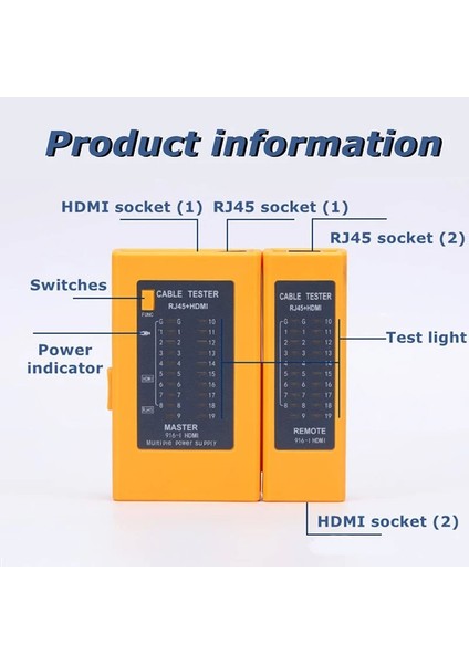 HDMI Kablo Test Cihazı +RJ45 Test Cihazı fiyatları