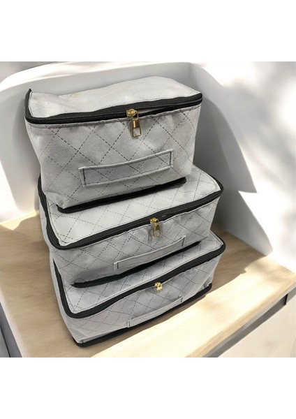 3'lü Valiz Düzenleyici Bavul Içi Organizer Set Seyahat Hurcu Gri fırsatları
