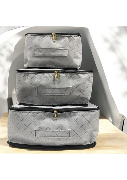 3'lü Valiz Düzenleyici Bavul Içi Organizer Set Seyahat Hurcu Gri indirimleri