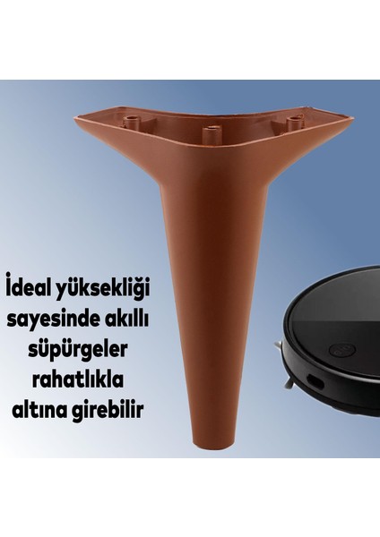 Mobilya Kanepe Sehpa Tv Ünitesi Koltuk Ayağı 18 cm Kahverengi Baza Ayak 4 Adet modelleri