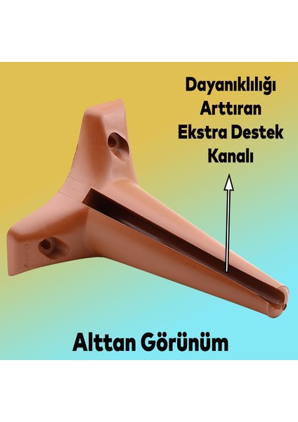 Mobilya Kanepe Sehpa Tv Ünitesi Koltuk Ayağı 18 cm Kahverengi Baza Ayak 4 Adet fırsatları